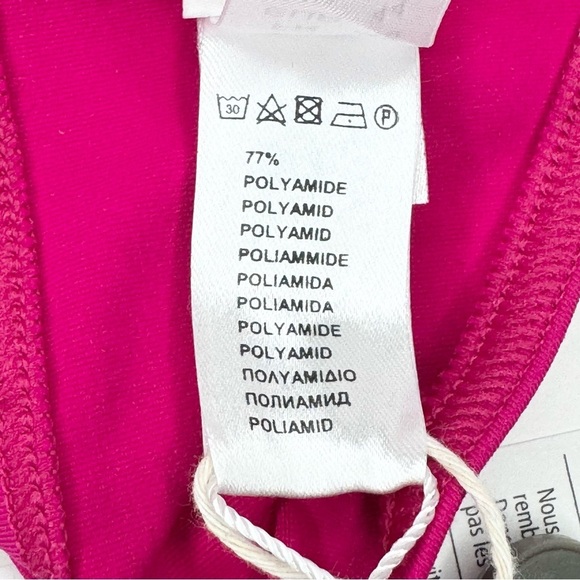 NWT ERES “Compact Stud” Full Cup Triangle Bikini Top Braided Circle Pink Size 14 - Picture 13 of 16